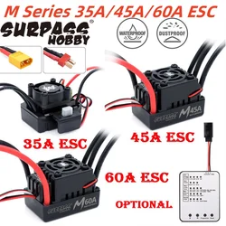 SURPASS HOBBY 60A 45A 35A Regolatore di velocità ESC impermeabile T plug 2-3S per motore brushless 1/10 1/12 1/14 1/16 RC Accessori auto