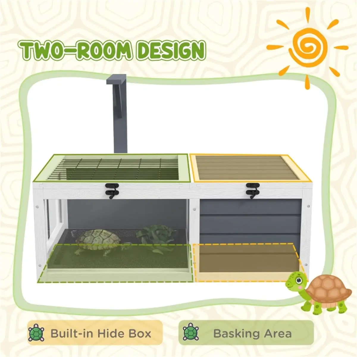 Maison pour animaux de compagnie de luxe pour tortues et petits animaux, abri Kiev itat confortable