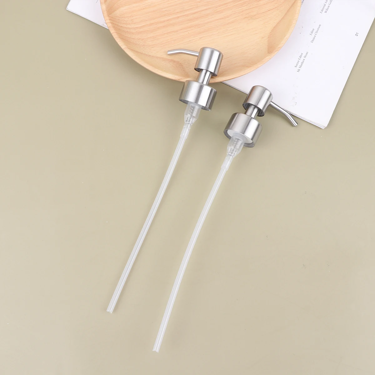 

6pcs Stainless Steel Lotion Pump Heads Soap Dispenser Replacement Caps Premium Cream Press Heads Bathroom Kitchen
