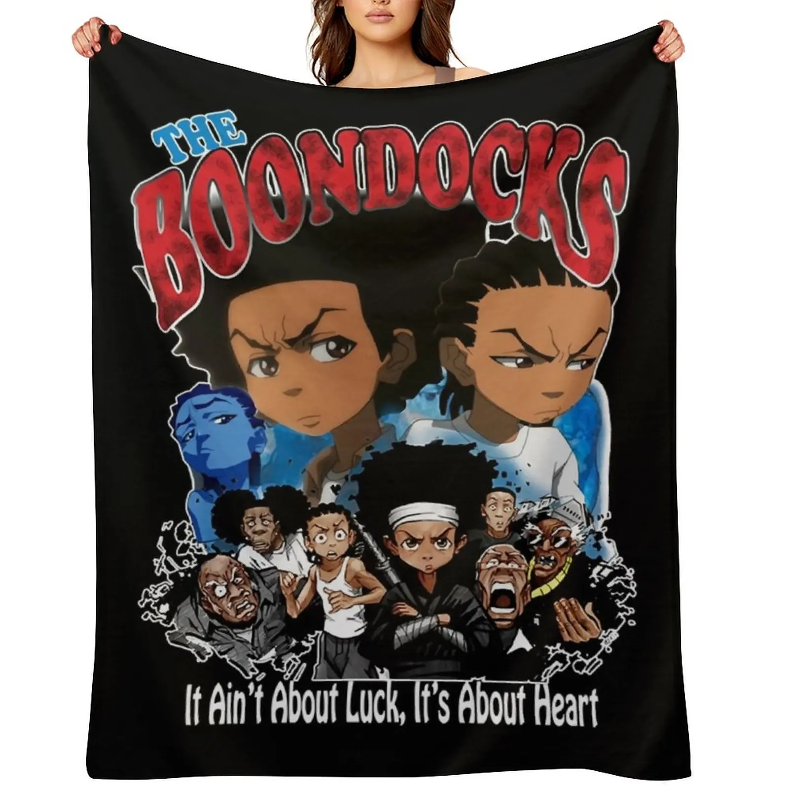 The boondocks sitcom poster Throw Blanket Thermals For Travel warm winter Blankets For Baby Cute Single Luxury Throw Blankets