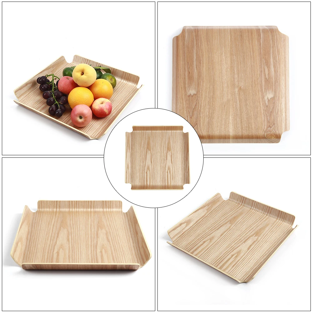 

Wooden Cake Bread Tray Large Capacity Healthy Wood Material Dessert Wooden Bread Tray Plate Pizza Platter Multi Use