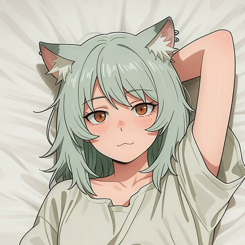 Niko Nyaa Anime Dakimakura Pillowcase Soft Peach Skin Long Body Pillow Cover Bedding Home Otaku Collectible Gift
