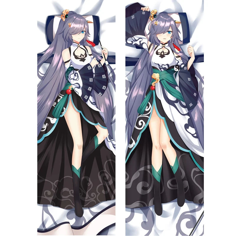 

60x180cm Anime Honkai Impact 3 Fu Hua Dakimakura Hugging Body Pillow Case Props Double-sided Print Pillowcase Bedding Decor Gift