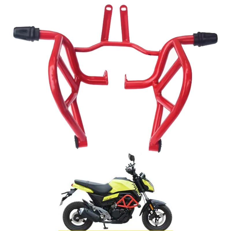 CF125-3 Crash Bar Guard, Front Bumper Anti-Fall Straight Bar For CFMOTO ST Papio, Engine Protection Modification Accessory