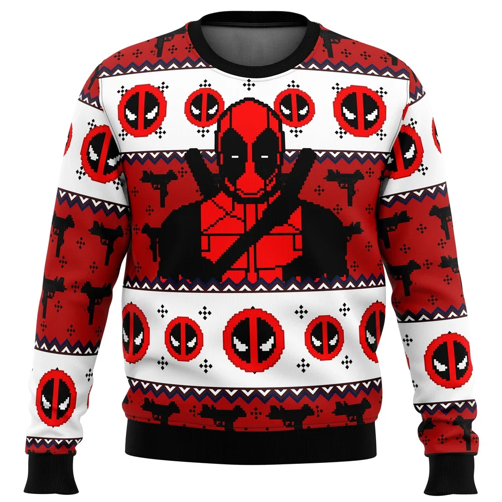 Sudadera con capucha de Marvel para hombre, jersey de Deadpool Venom con estampado 3D, ropa divertida de Navidad, nueva moda, sudadera con capucha