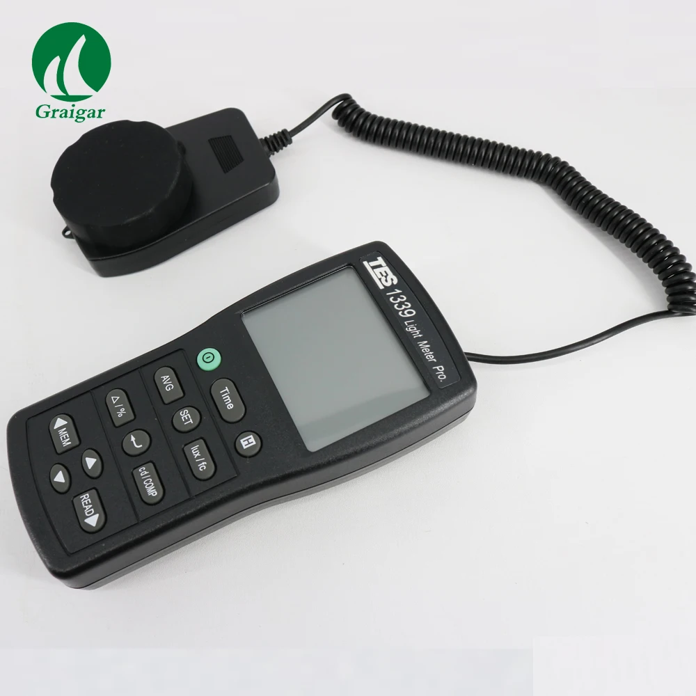 TES-1339 Digital Light Meter cahaya bercahaya fluks Meter TES1339