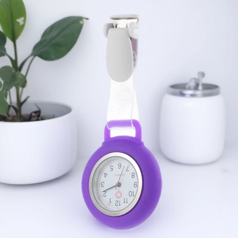 ساعة ممرضة احترافية بمشبك ساعة جيب محمولة خفيفة الوزن للعاملين الطبيين وساعة ممرضة مريحة