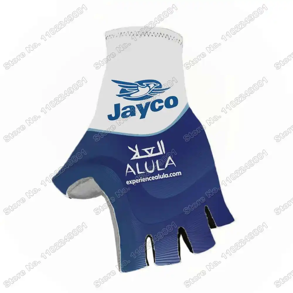 2024 Jayco AlUla Cycling Gloves Gel Half Finger Bicycle Glove Road Bike Jersey Breathable Anti-shock Sports Gloves Bike Glove