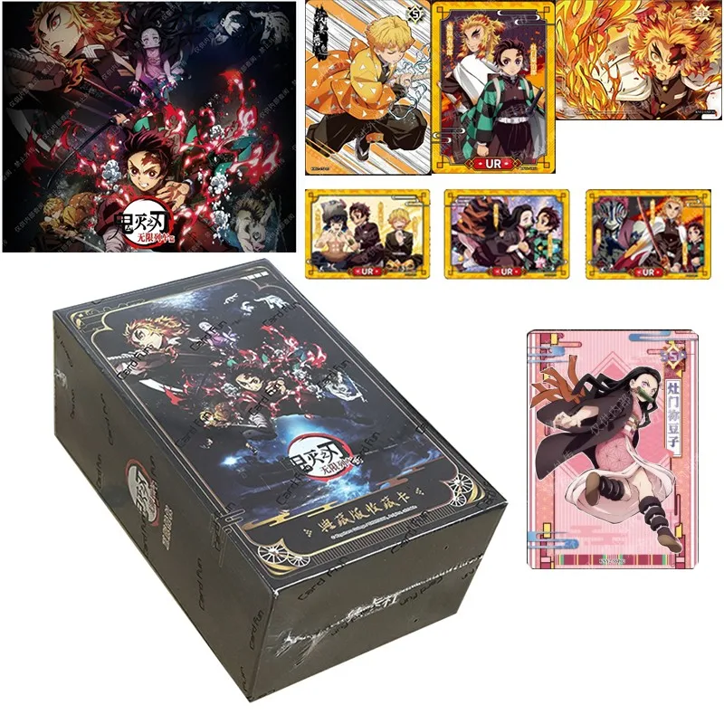 

New Demon Slayer Cards Infinite Train Chapter Diamond Flash SEC SSP Card Tanjirou Kamado Nezuko Character Tcg Collection Cards