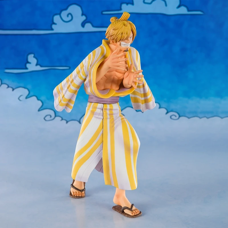 Genuine BANDAI Figuarts ZERO Anime ONE PIECE Vinsmoke Sanji Wano Country Sangoro Action Figure Collection Model Toy Kids Gift