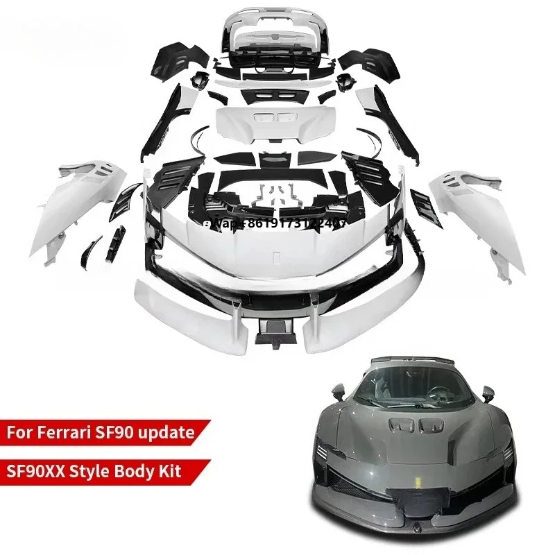 

New Arrival Upgrade to SF90XX XX Style Dry Carbon Fiber Car Body Kit for SF90 Engine Hood Vent Side Skirt Bumper BodyKit