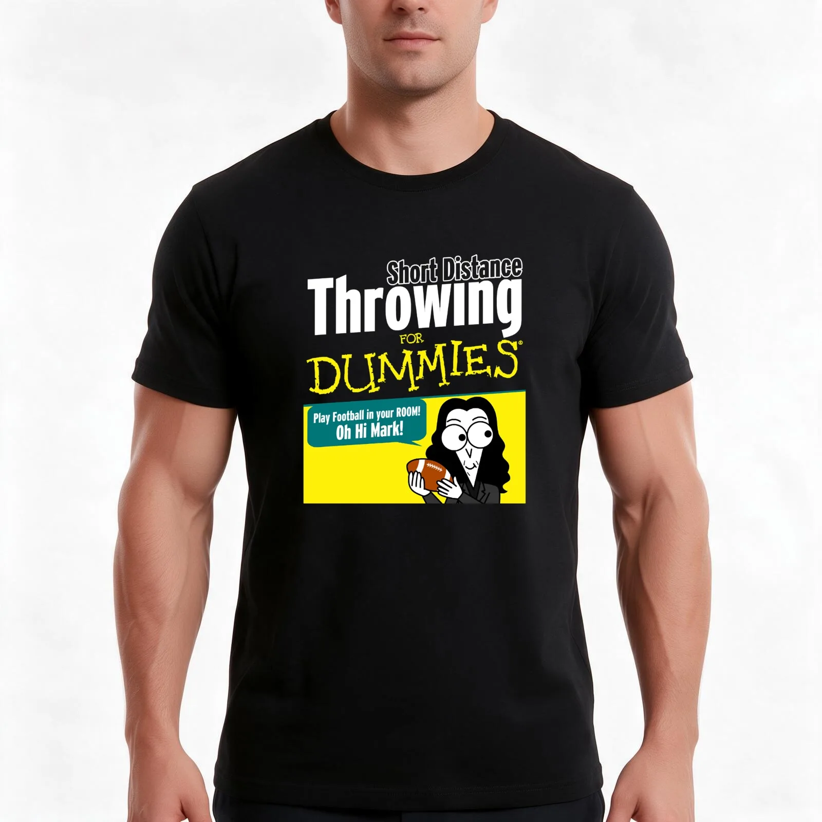 Short Distance Throwing T-Shirt, Summer Casual Cotton Tee, Oversized Streetwear Tops, Vintage Graphic Print, Unisex Men Women