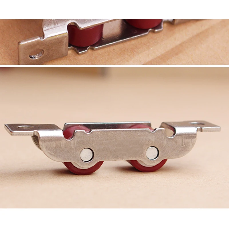 4 قطعة/الوحدة نافذة باب من الفولاذ المقاوم للصدأ الصامتة النايلون بكرة فتحة عجلة تركيبات الباب المنزلق باب زجاجي بكرات منزلقة