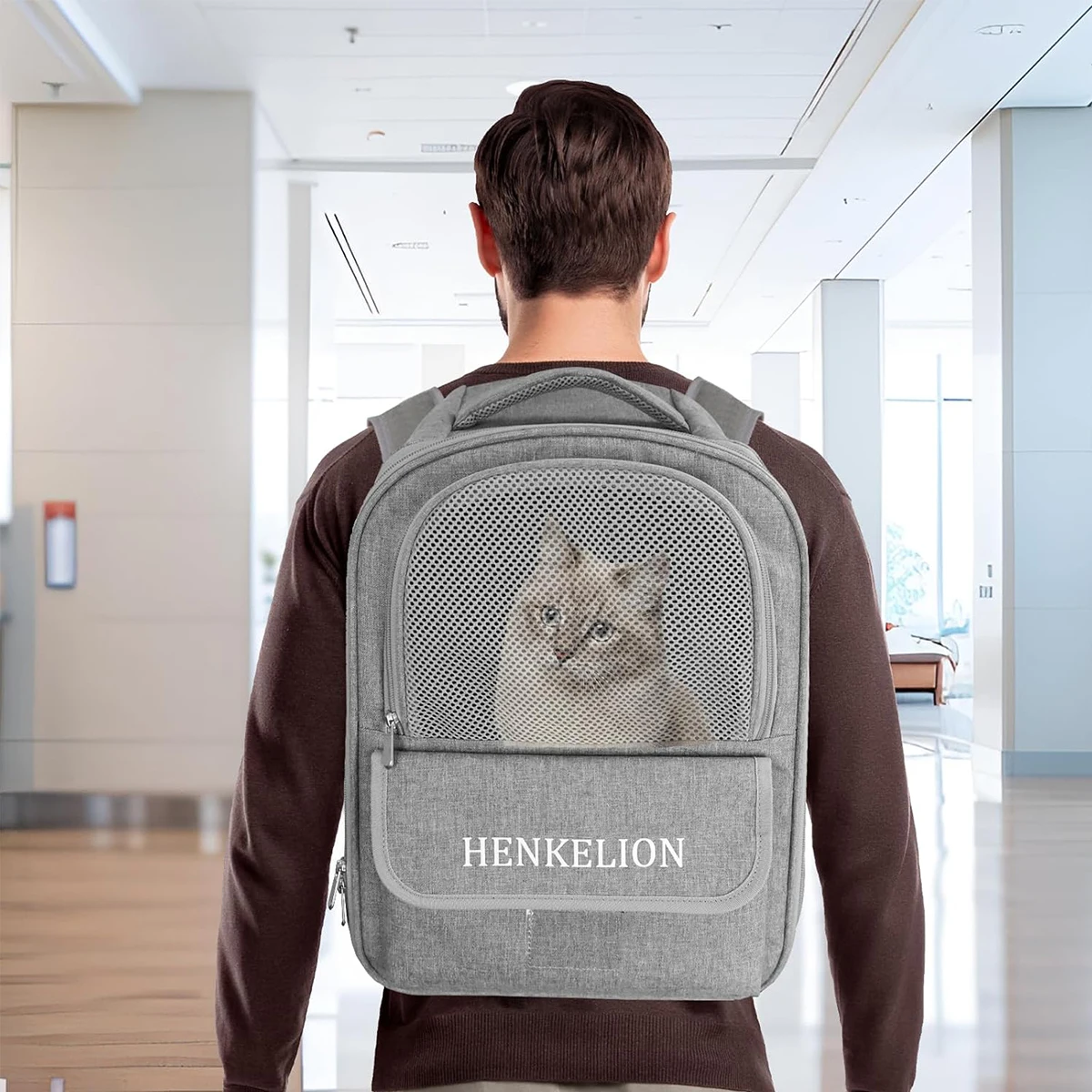 

Double Shoulder Pet Backpack Cat Bag Dog Bag Fashion Breathable Pet Backpack Breathable Mesh Backpack Portable Large Capacity