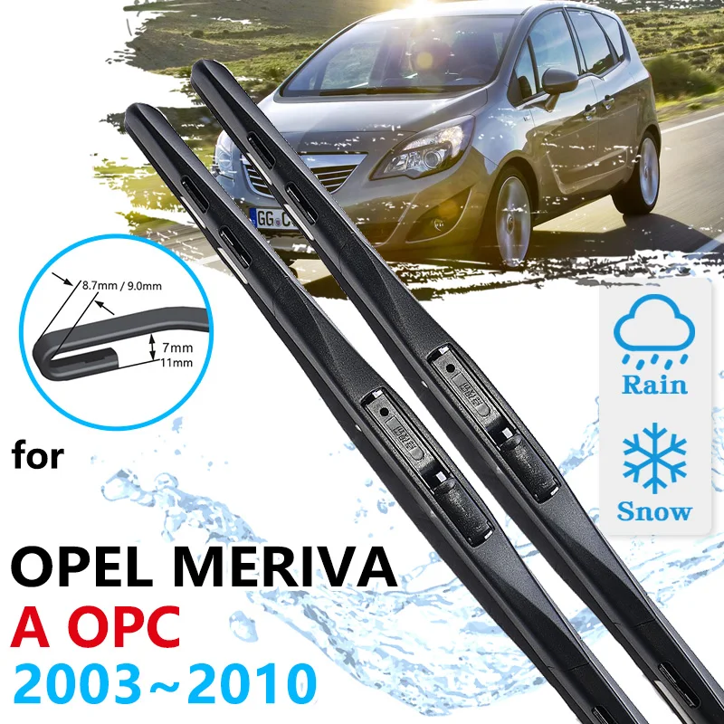 

Car Front Wiper Blades For Opel Meriva A 2003~2010 OPC Cleaning Windshield Windscreen Brushes Accessories 2005 2006 2007 2008