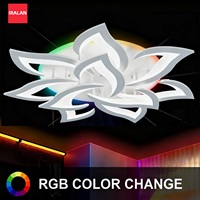 RGB Modern Led Lamp Dimmable Lustre Ceiling Chandelier Remote Control Living Room Bedroom Ceiling Light Fixture Home Decor Light