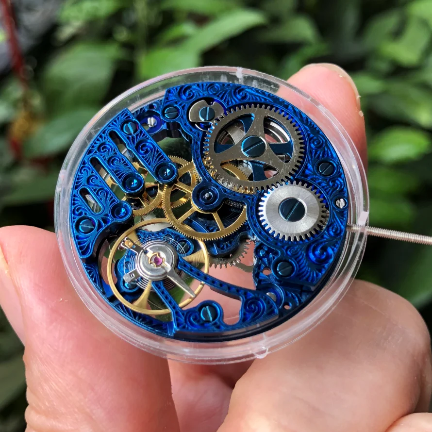 Genuine Tianjin St3600SK Skeleton Movement Hollow Out Carved Flowers Replace ETA6497 Frequency 21600 vph JX1012-24