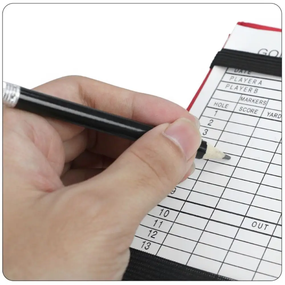PU Leder Golf Score Buch Mit Bleistift Langlebig Score Notebook Mit Score Karte Tragbare Golf Zubehör Golf Training