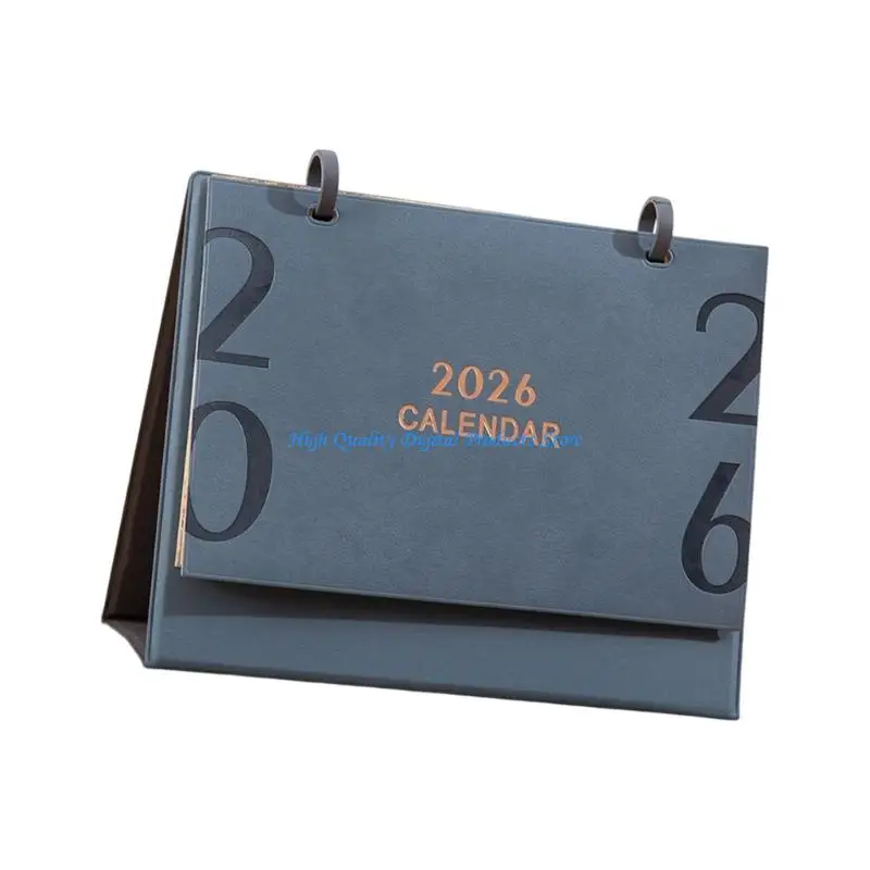 U2JE 2026 Desk Calendar Monthly Planner with Leather Stand 12 Month from Jan to Dec