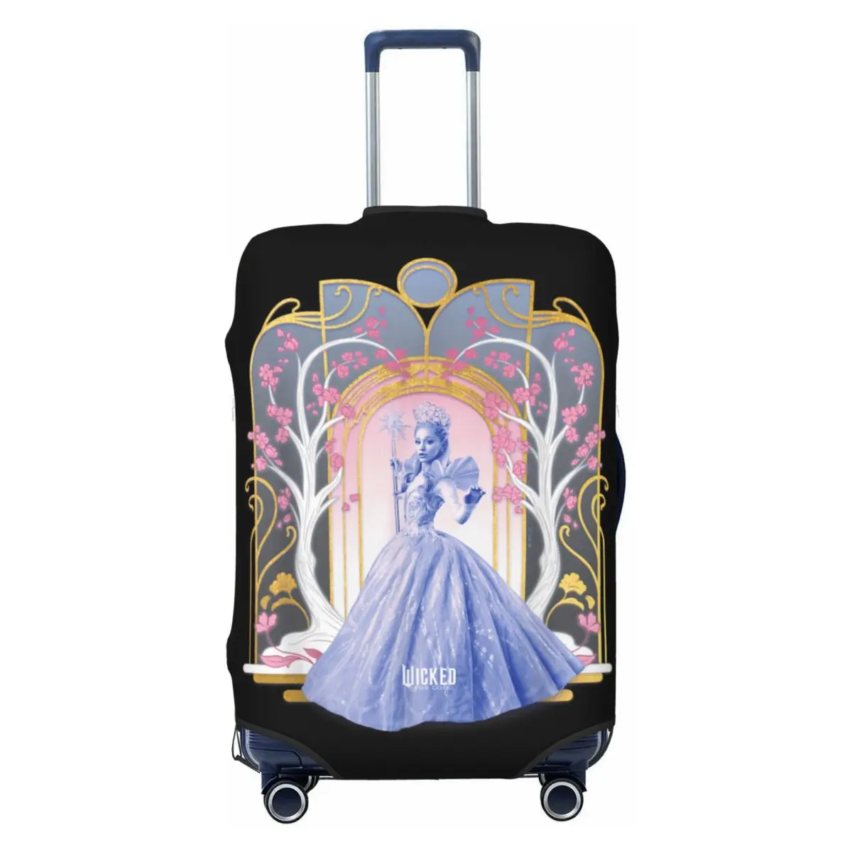 

Wicked- For Good Glinda Shades Of Blue Suitcase Cover Flight Strectch Luggage Accesories Travel Protection
