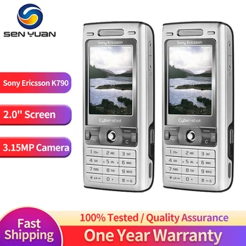 정품 소니 에릭슨 K790 K790i 2G 휴대폰, 2.0 인치 트라이 밴드 GSM 900/1800/1900 3.15MP 카메라 FM 라디오 블루투스 휴대폰