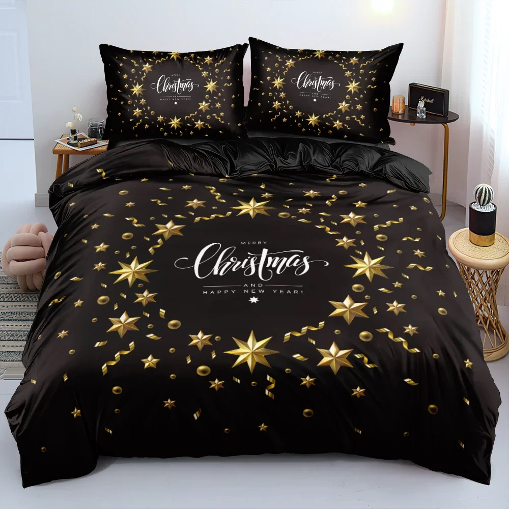 3D Floral Bedding set Duvet/Quilt/Comforter Cover sets Flower Bed Linen Merry Christmas Design Custom King Queen Full Size