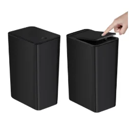 

Press-Top Pop-Up Slim Trash Can For Tight Spaces, One-Touch Lid Opening, Airtight Odor Lock, Extra-Large Capacity