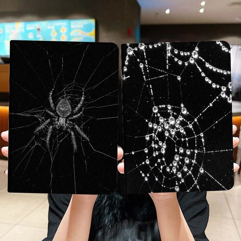 

Black Spider Web Art Tablet Case For Lenovo Xiaoxin Legion Pad Tab Pro GT Y700 Gen4 2 11 P11 M10 K10 3rd Plus Gen Gift