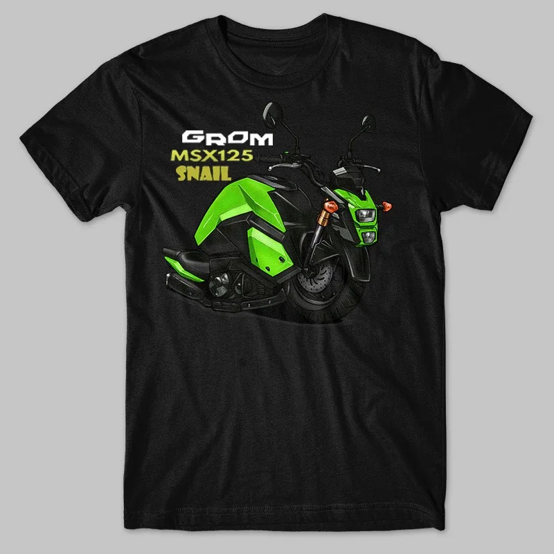 

Classic Japanese Motorcycle Grom MSX125 Snail Inspired T-Shirt 100% Cotton O-Neck Short Sleeve Casual Mens T-shirt Size S-3XL