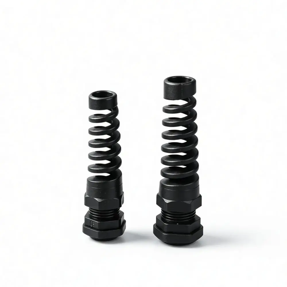 Flexible Nylon Strain Relief Connector Anti Bending Cable Gland For Automation Control System Electrical Wire Protection
