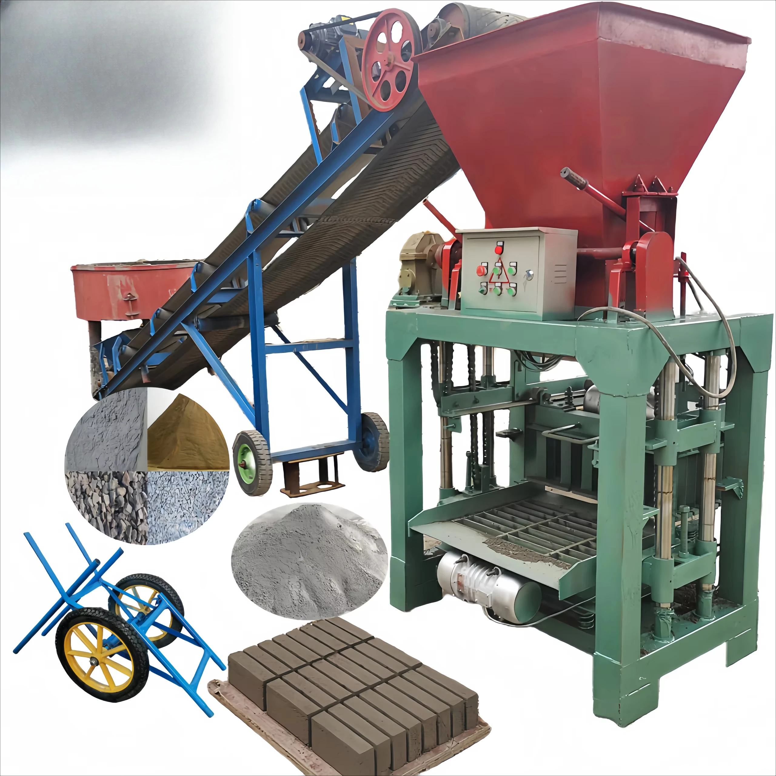 -35B cement block machine is popular in Ghana for hollow brick making machinery