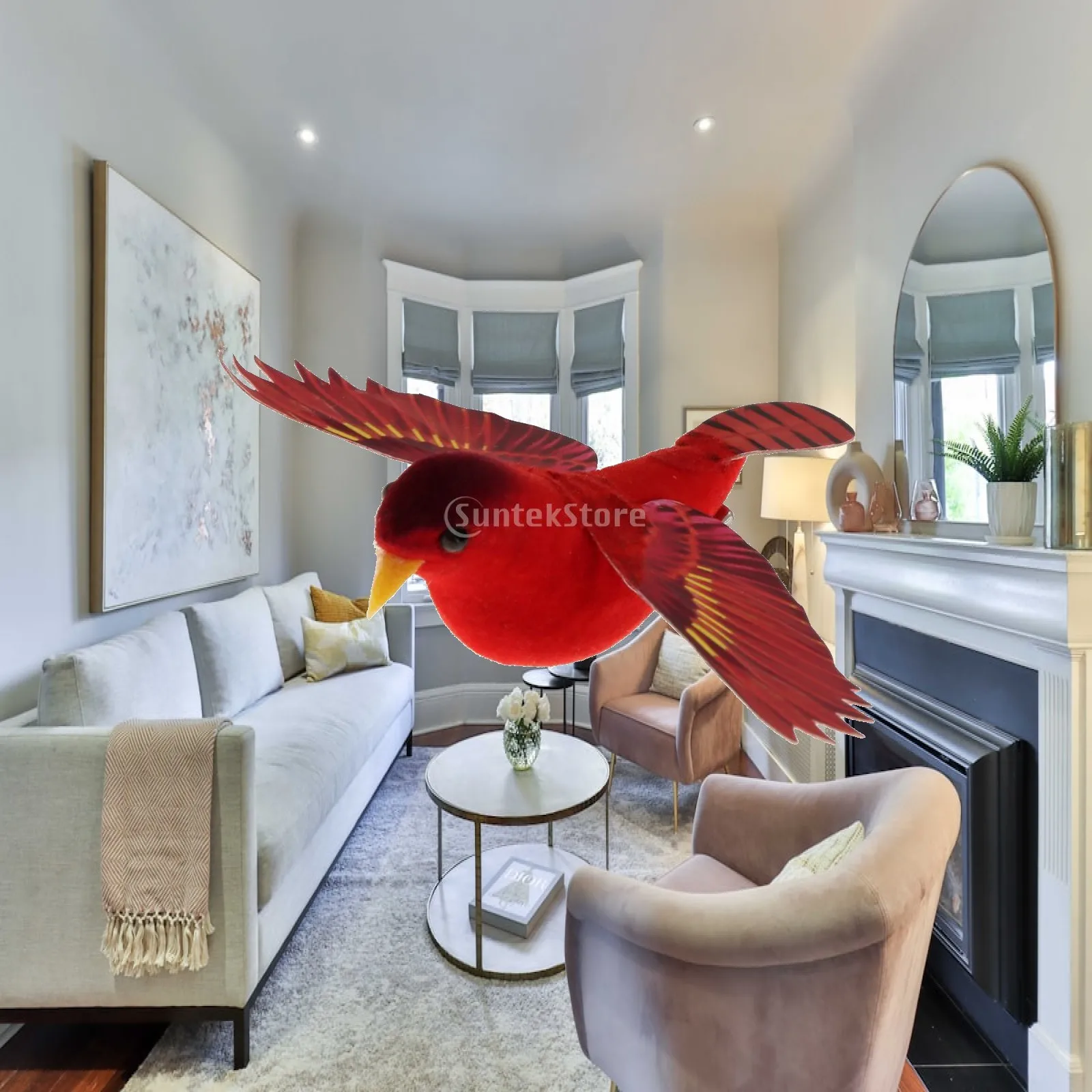 Realistic Birds Craft Artificial Feathered Foam Birds Decorative Garden Decor for Christmas Tree Ornament