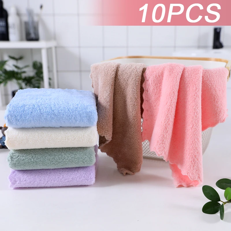 Face Towel Thickened Microfiber Absorbent High-density Coral Fleece Towel Quick Dry Clean Face Soft Cleaning Towel