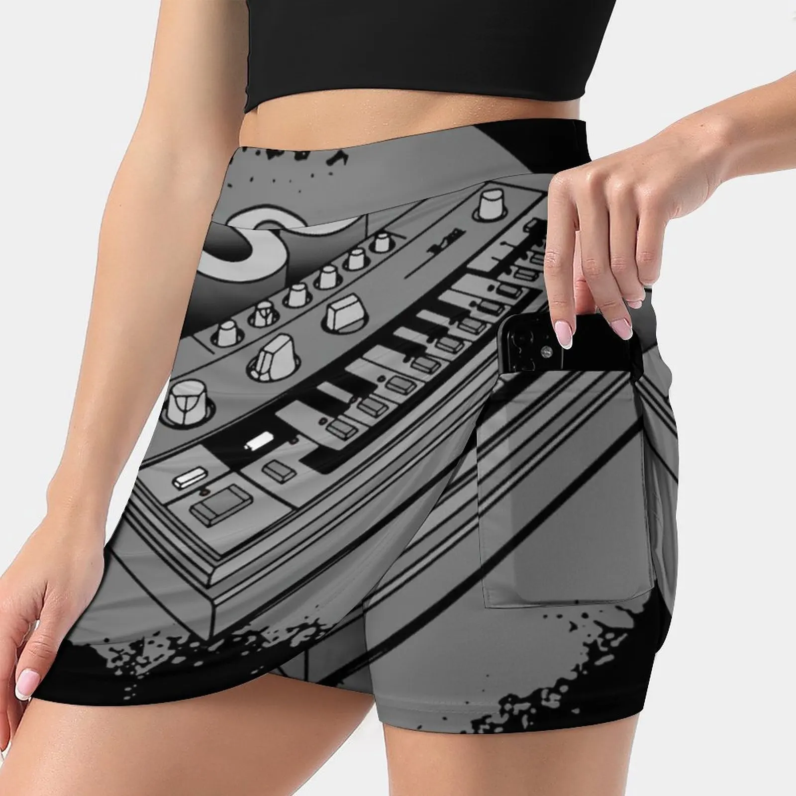 Acid House Techno Music Staple Party Bass Synth One Of The Women's skirt Aesthetic skirts New Fashion Short Skirts 303 Roland