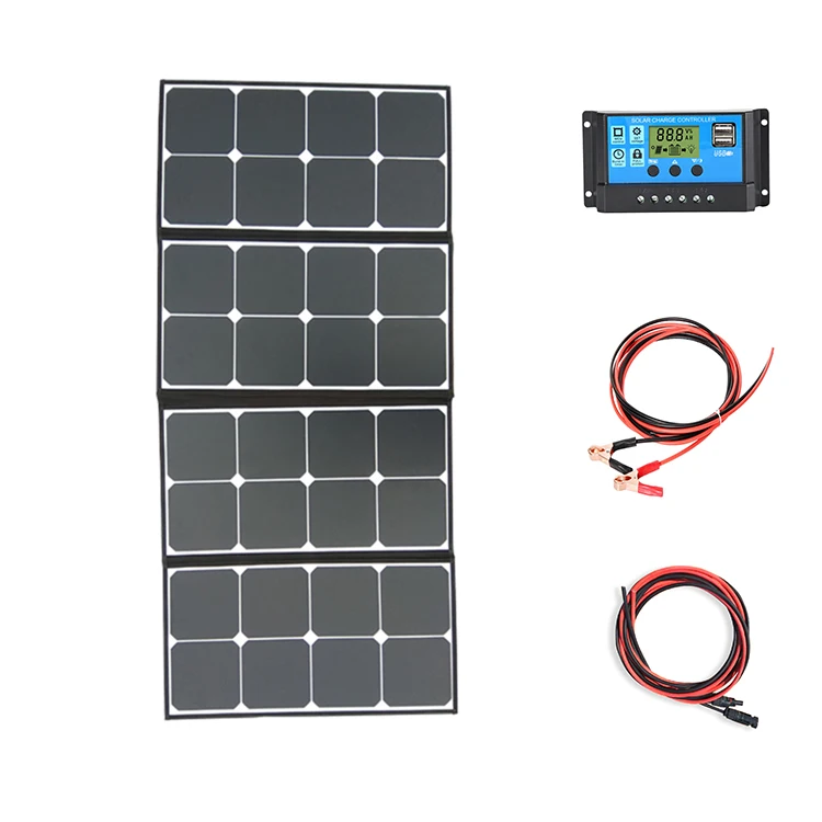 Portable solar panel system 100w solar panel with cable 100 watt folding solar panel