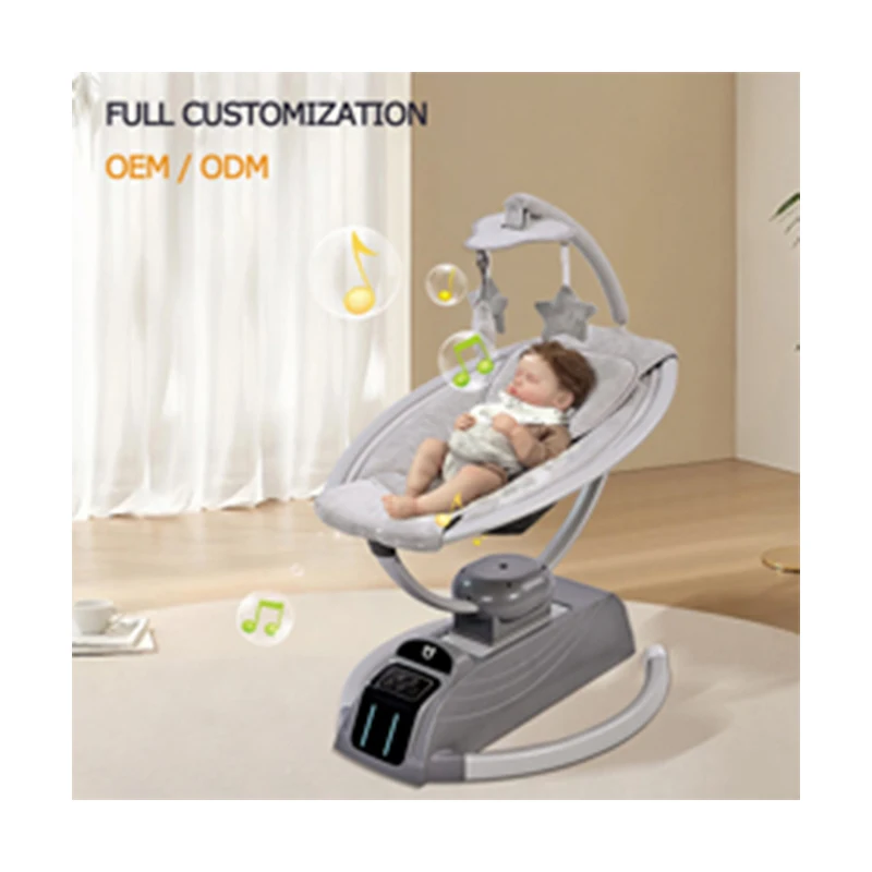 Seat Adjustable Child Furniture Baby Swing Cradle Electric Bed Baby Rocking Chair with Optional Toy Bar Electric Swing for Baby