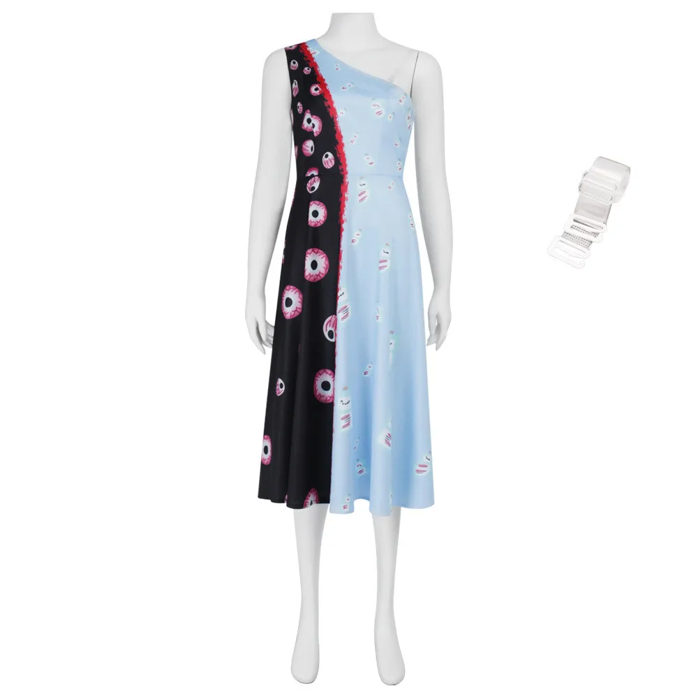 Anya-Disfraz de Cosplay para mujer, vestido de juego de carga con correa Invisible, uniforme de terror, uniforme de fiesta de Carnaval y Halloween