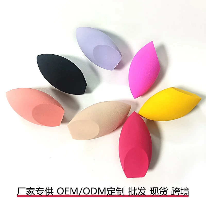 50pcs Custom Logo High Quality Reusable Soft Black Private Label Custom Make Up Sponge Vegan Latex Free Makeup Sponge