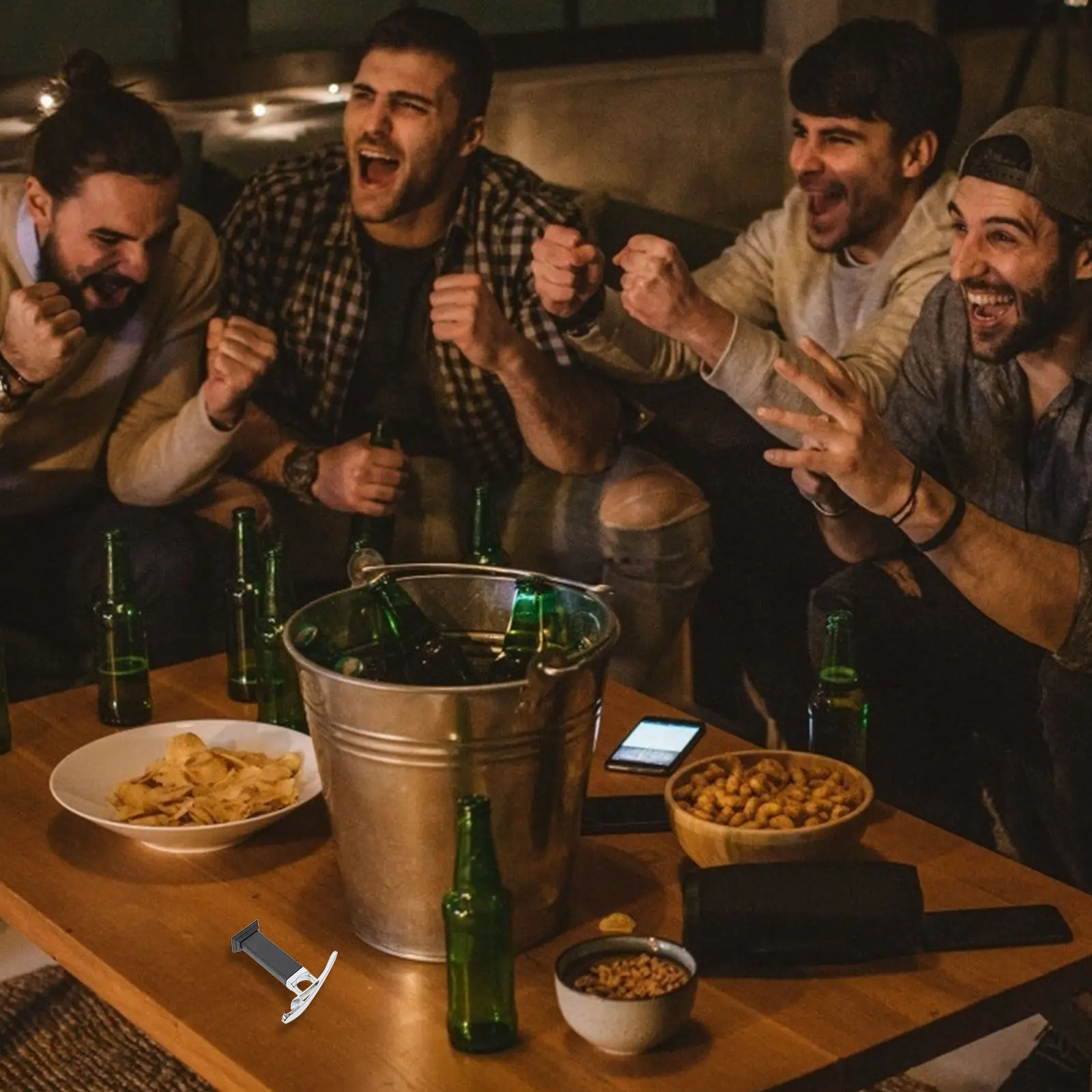 Abridor de botellas de vino tinto, abridor de tapas de cerveza multifuncional, acero inoxidable PP, pequeño, portátil, fácil de usar, para fiestas en casa y al aire libre, 1 ud.
