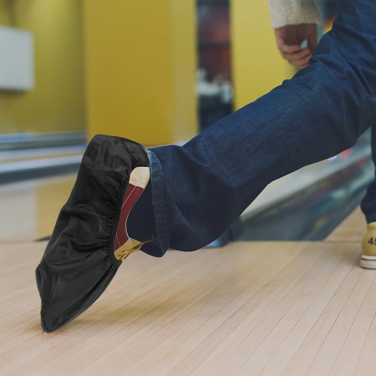 2 pezzi Copriscarpe da bowling da uomo Protezioni antipioggia antiscivolo Pregevole fattura Poliestere resistente Leggero Scivolo efficiente