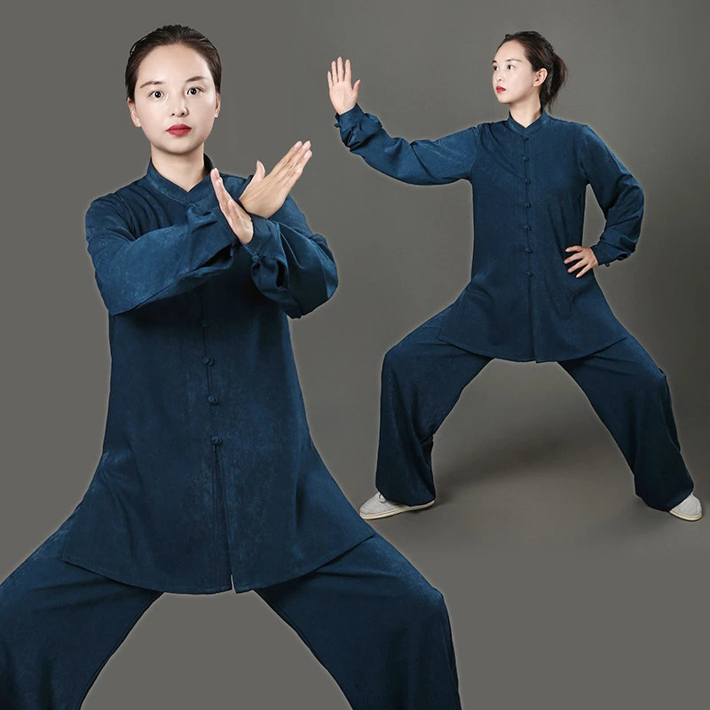 Premium Unisex Tai Chi Kung Fu Practice Uniform Set 2025 New Autumn-Winter Thermal Fabric for Competition & Daily Practice