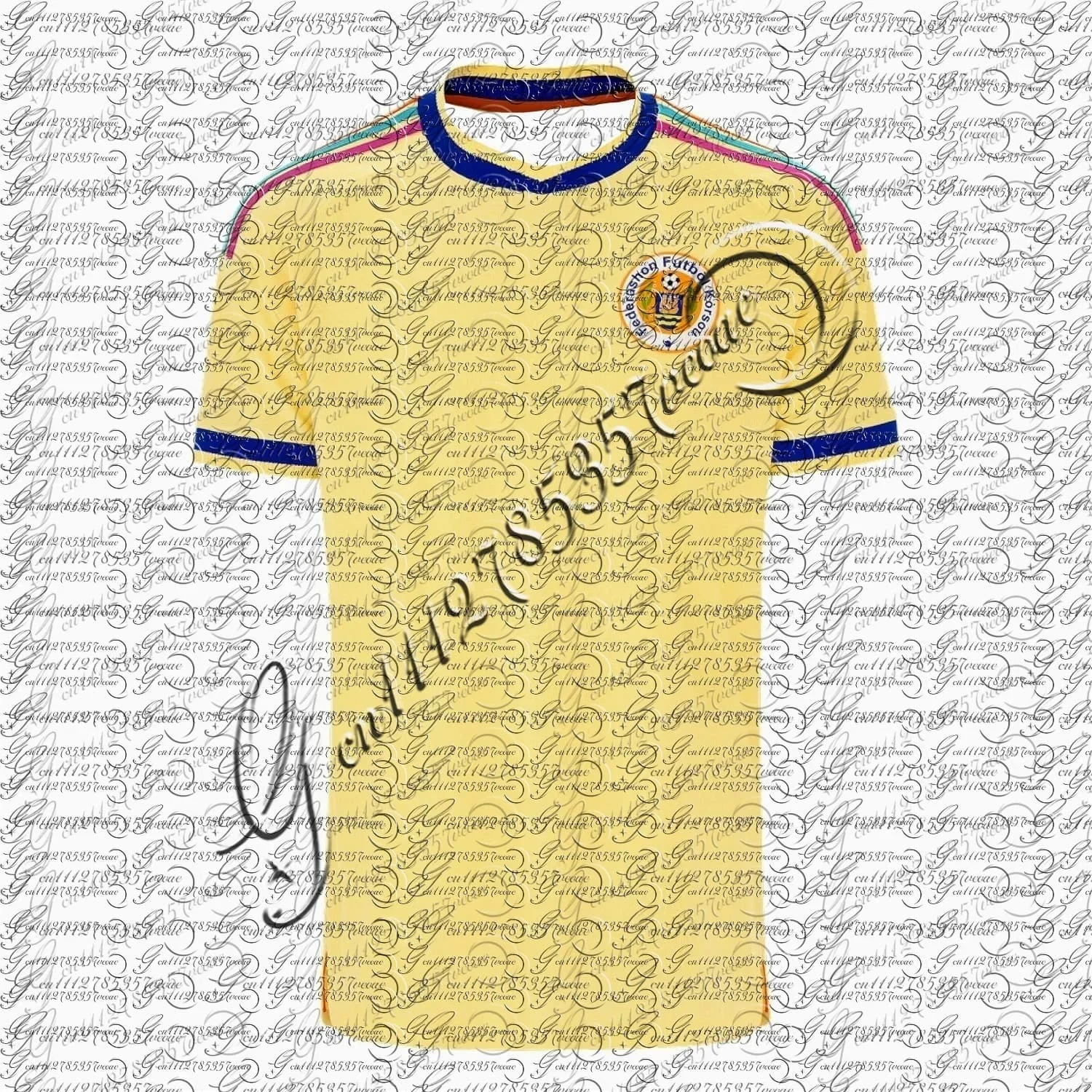 2026 Neues Herren-Fußballtrikot Federashon Futbol Korsou Curacao Atmungsaktives Sommer-Fußballshirt Hellgelbes Top Kinder-T-Shirt – Detail 4