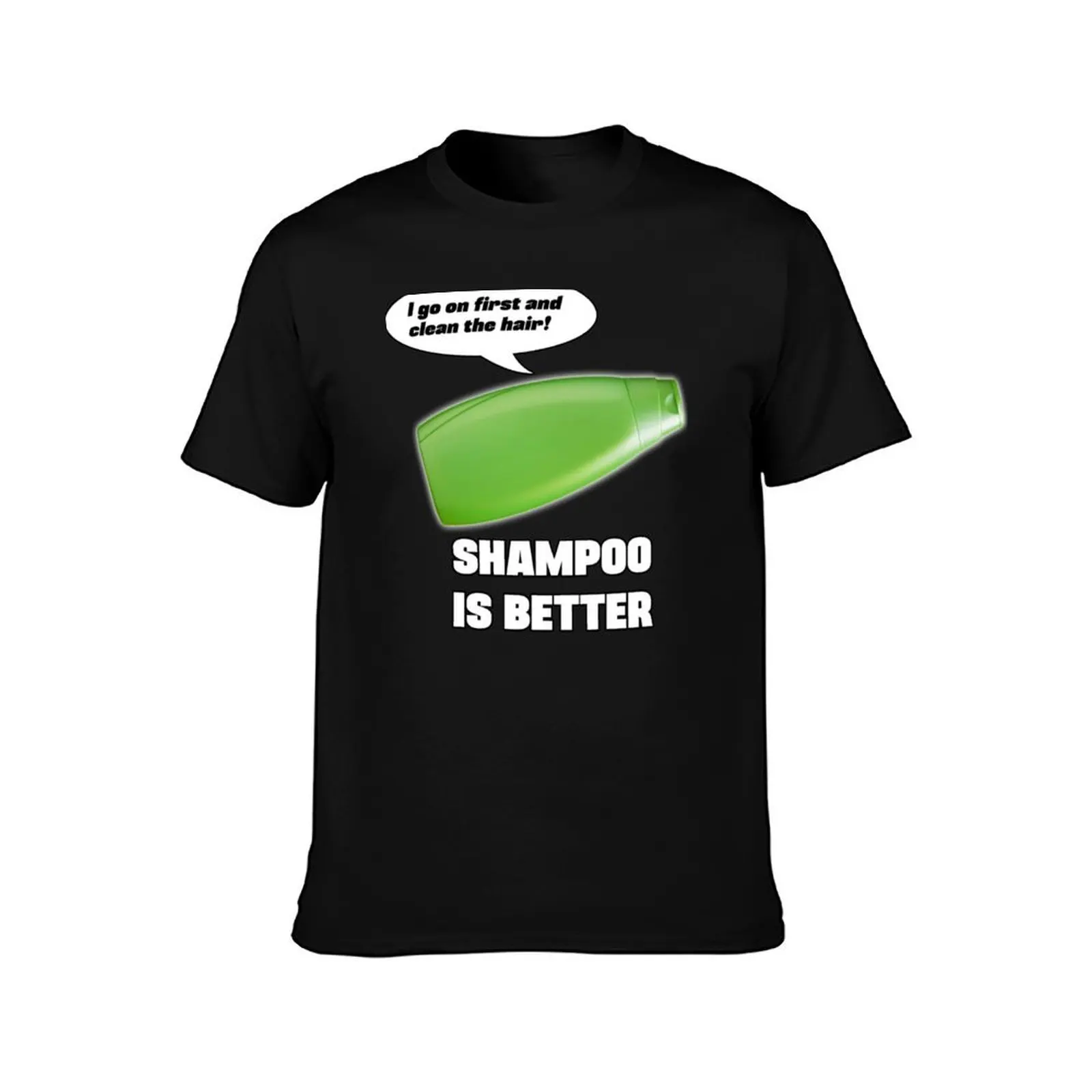 Shampoo is Better! T-Shirt, Summer Casual Cotton Tee, Oversized Streetwear Tops, Vintage Graphic Print, Loose Fit Short Sleeve