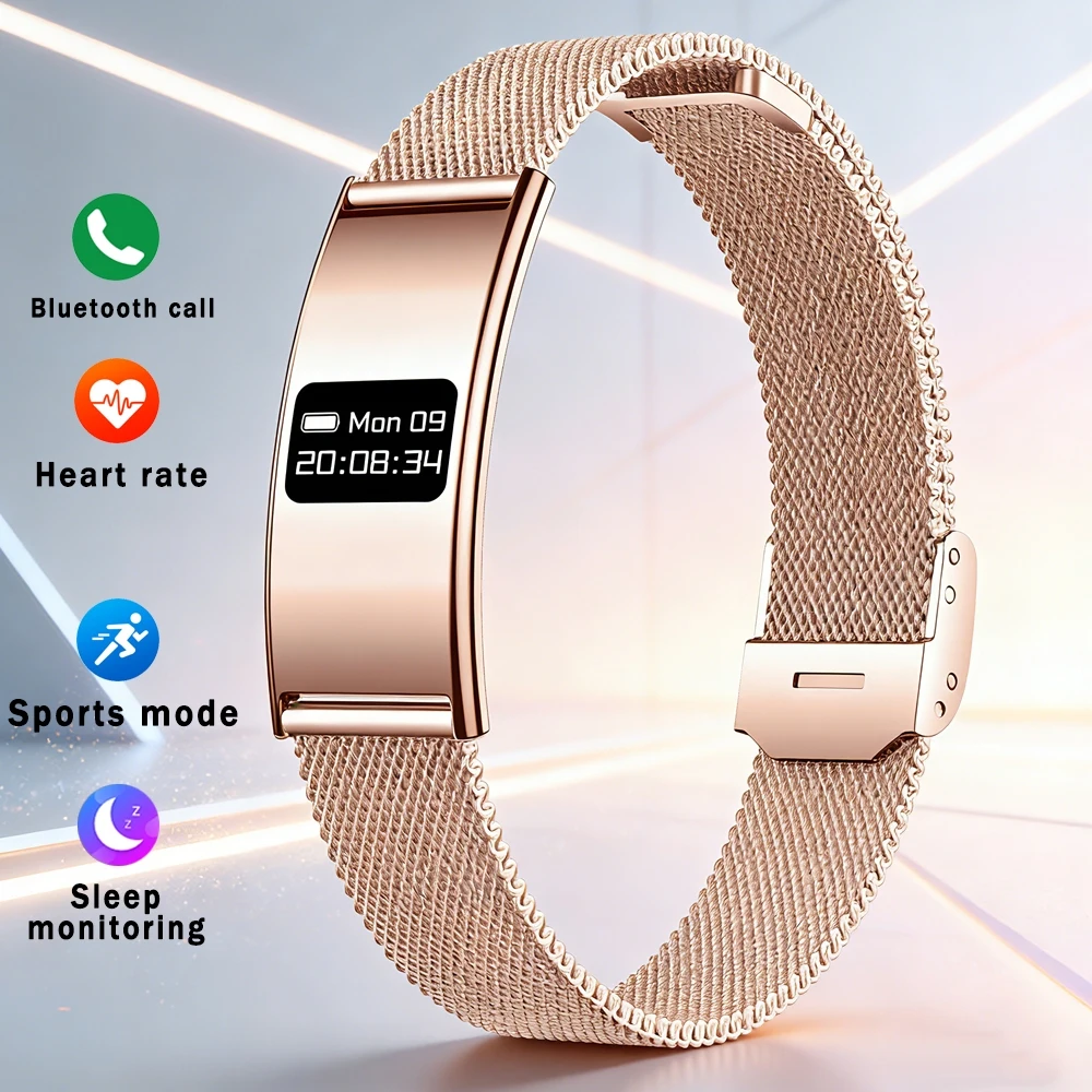 New Men Smart Bracelet Women Health Fitness Tracker Ultra-thin Heart Rate Sleep Monitoring Call Reminder Couple Wristband Sports