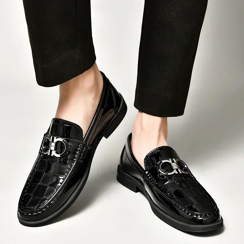 

Высококачественная легкая роскошная мужская кожаная обувь Western Desert Bull, мужская повседневная обувь-бобоб, удобная и универсальная мужская обувь