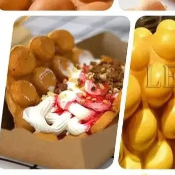 Household Waffle Maker Heart Shape Eggs Waffle Machine Hongkong Bubble Waffle Maker Eggettes Puff Waffle Oven Pan