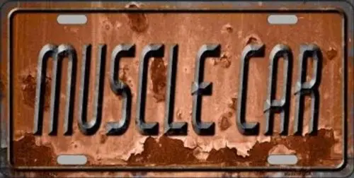 Muscle Car Metal Tin License Plate Frame Tag Sign for Car Truck & Home Decor