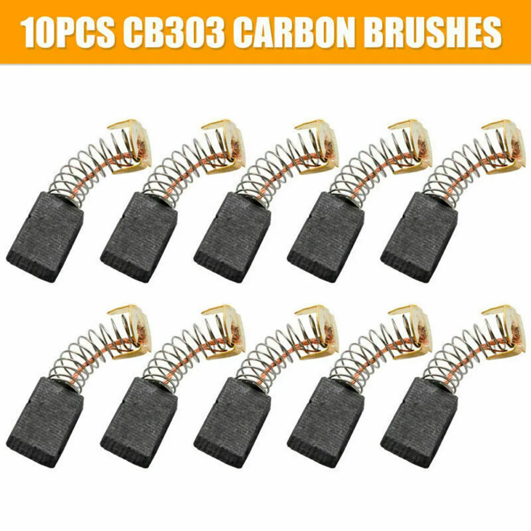 10 pezzi spazzole di carbone per CB325 CB459 CB303 CB419 CB203 CB85 utensili manuali professionali in carbonio e metallo accessori per smerigliatrice angolare