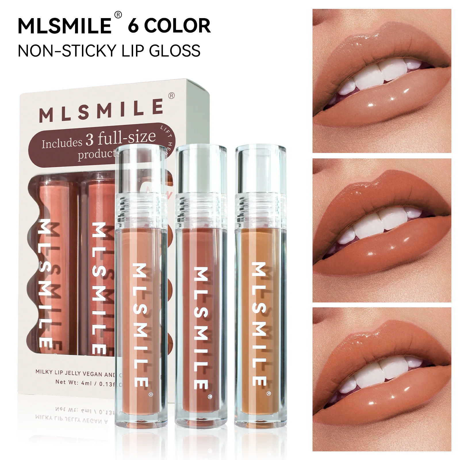 

Mlsmile mirror liquid lipstick hydrating brightening lip gloss suit lip plumping water glossy lip glaze