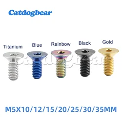 Catdogbear Titanium Alloy M5 Countersunk Head Bolt Socket Head Cap Screw For Bicycle 6mm 8mm 10mm 12mm 15mm 20mm